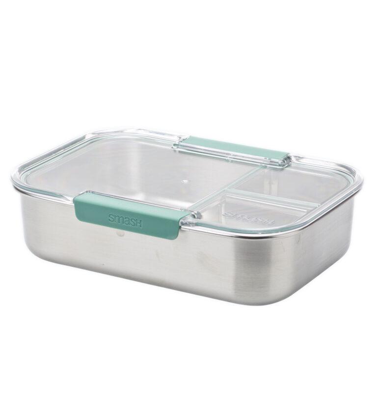 Smash Stainless Steel 3 Compartment Bento Box STAINLESS