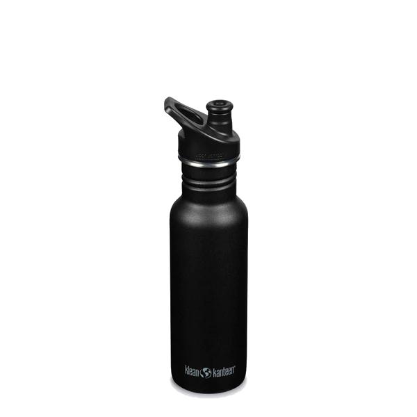 Klean Kanteen Classic 18oz Bottle with Sport Cap Black BLACK
