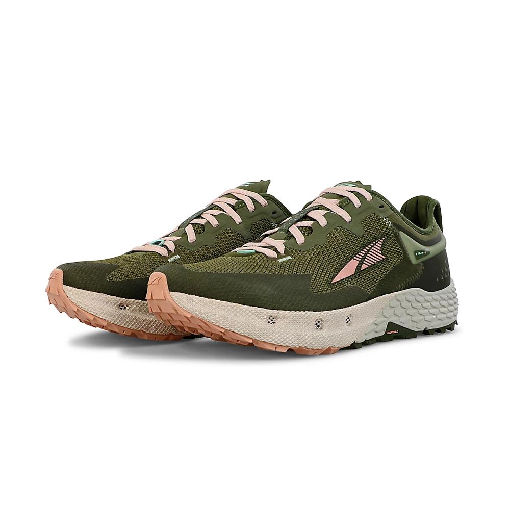  Altra Women's Timp 4 Trail Running Shoe In Dusty Olive