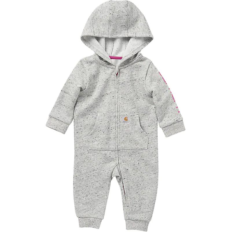 Carhartt Infant Long Sleeve Fleece Zip Front Hooded Coverall ASHHTHR