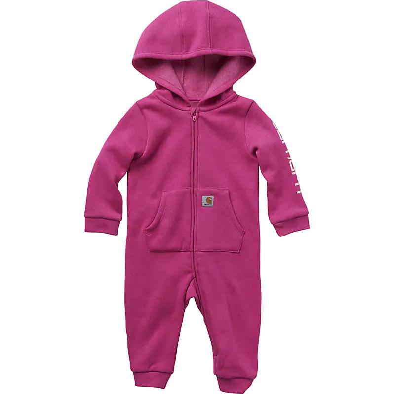  Carhartt Infants ' Long Sleeve Fleece Zip Front Hooded Coverall