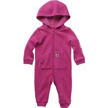 Carhartt Infants' Long Sleeve Fleece Zip Front Hooded Coverall RASPBERRYROSE
