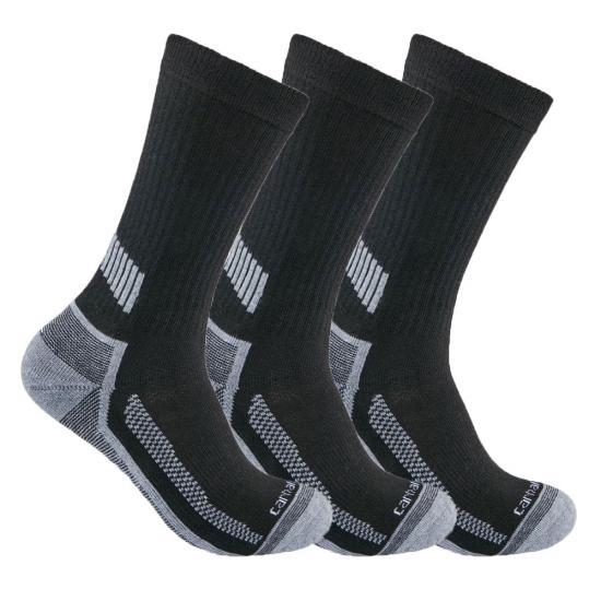 Carhartt Force Midweight Crew Socks 3-Pair Pack BLACK