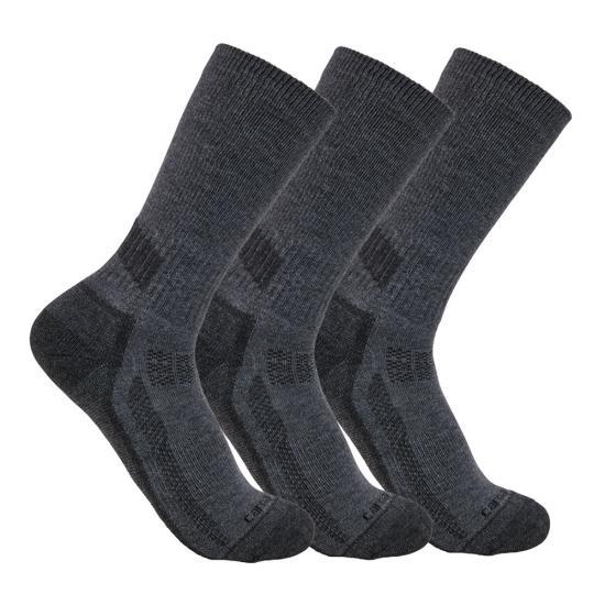 Carhartt Force Midweight Crew Socks 3-Pair Pack CHARCOAL