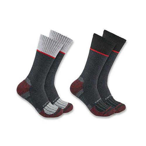 Carhartt Force Midweight Steel Toe Crew Socks 2-Pair Pack