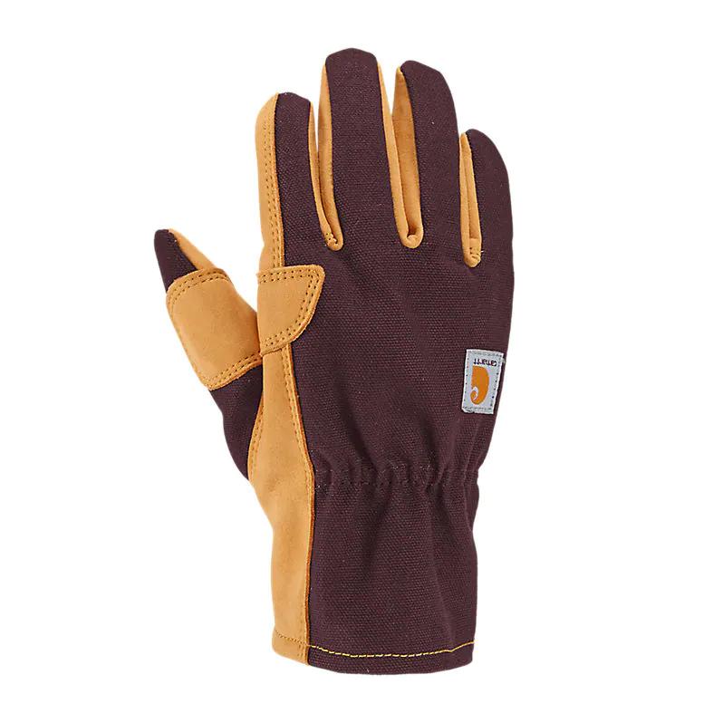  Carhartt Women's Duck Synthetic Leather Open Cuff Gloves