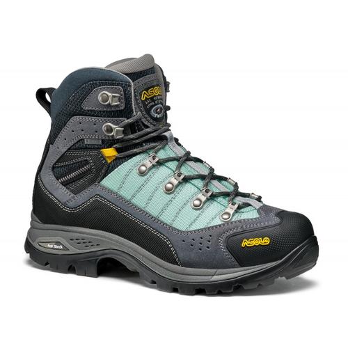 Asolo Women's Drifter 1 GV EVO Hiking Boot in Grey and Brook Green