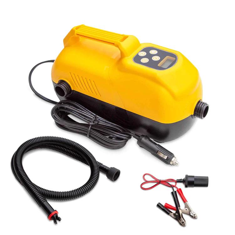 Solstice Watersports 2 Stage High Pressure Digital Pump with Adapters YELLO/BLACK