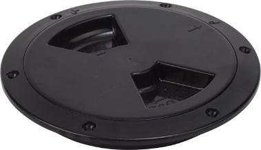 Sea-Lect Designs 5in Quarter Turn Deck Plate with Internal Collar BLACK