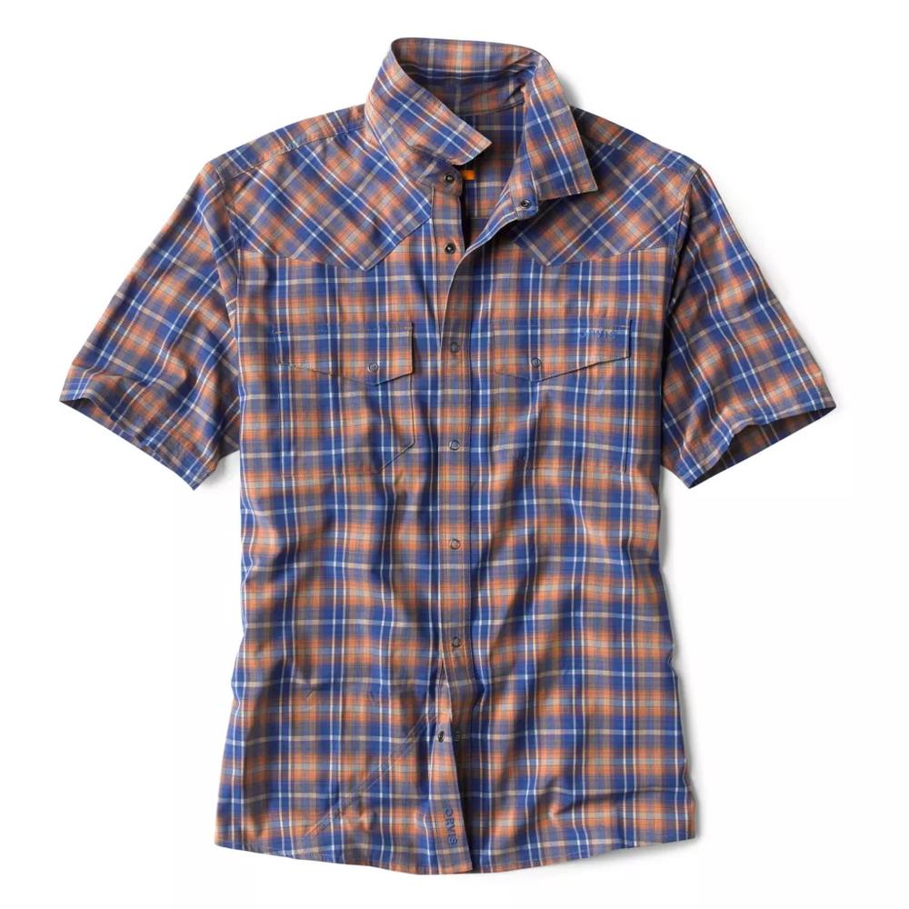 Orvis Men's Stonefly Stretch Western Plaid Shirt TRUE_BLUE