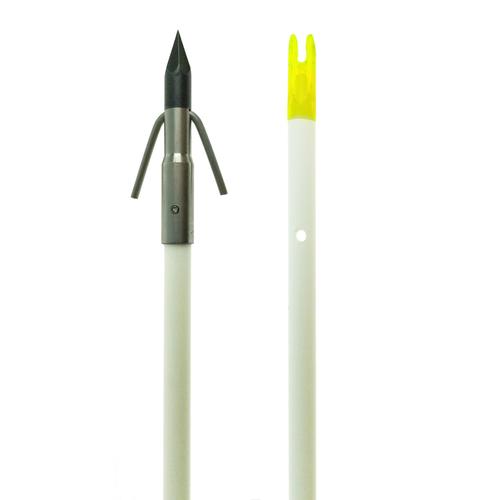 Muzzy Classic White Fishing Arrow with Carp Point and Nock