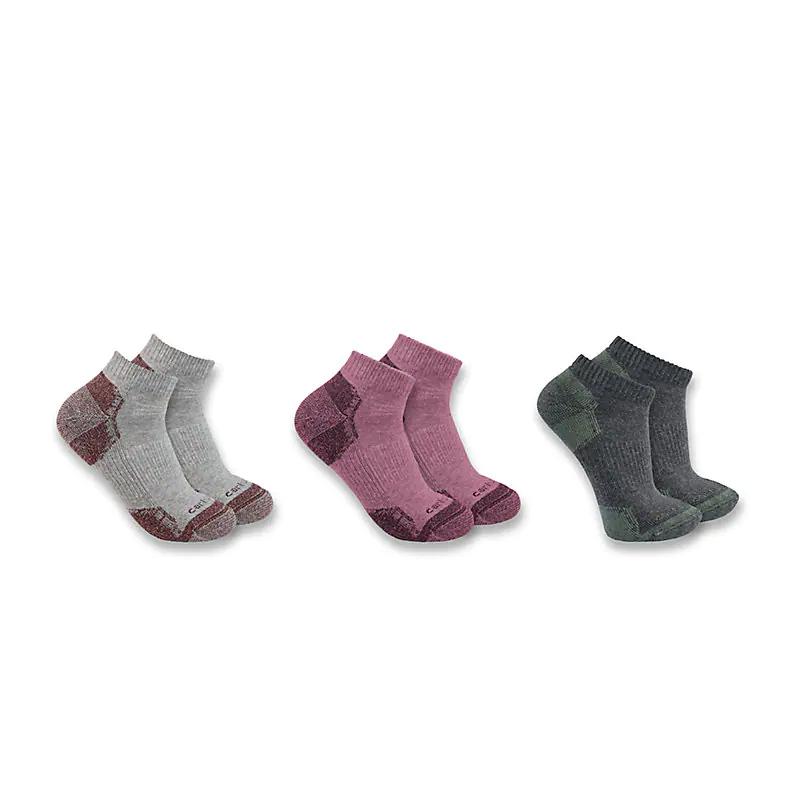  Carhartt Women's Cotton Low Cut 3- Pack Socks