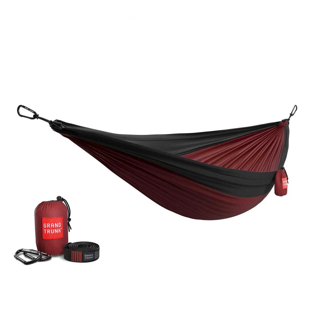 Grand Trunk Double Deluxe Hammock with Straps CRIMSON_CHARCOAL