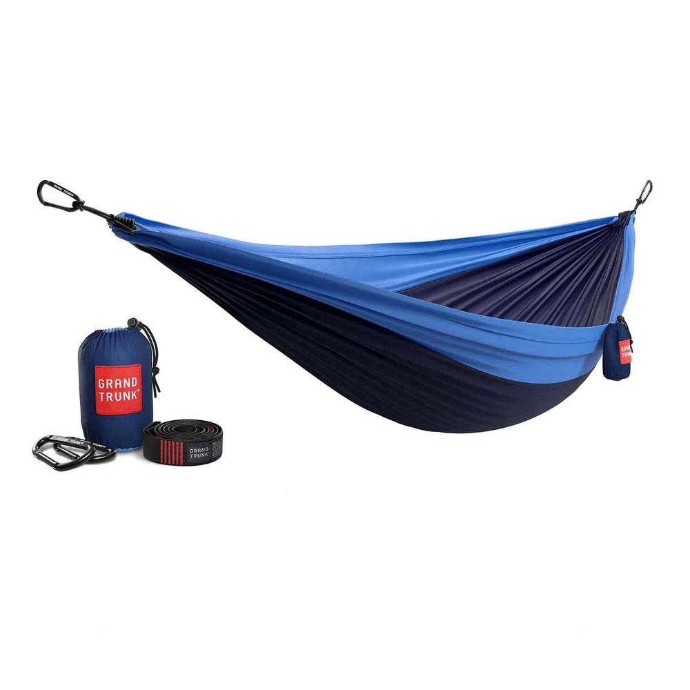 Grand Trunk Double Deluxe Hammock with Straps NAVY_LT.BLUE