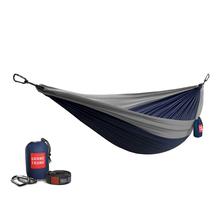 Grand Trunk Double Deluxe Hammock with Straps NAVY_SILVER