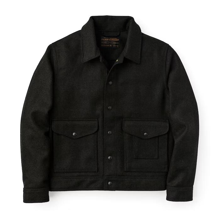 Filson Men's Mackinaw Wool Work Jacket PEAT_BLACK
