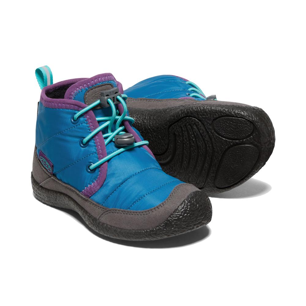 Keen Little Kids' Howser 2 Waterproof Chukka Boot in Mykonos Blue MYKONOS_BLUE