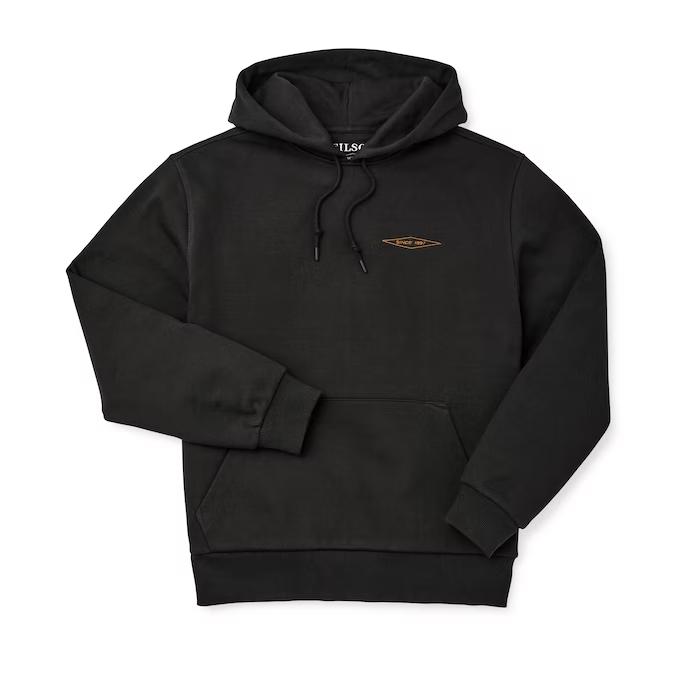 Filson Men's Prospector Embroidered Hoodie FADED_BLACK