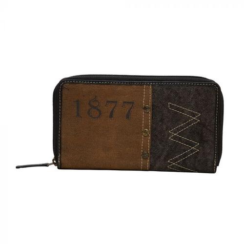 Myra Bag 1877 Zipper Brown Wallet