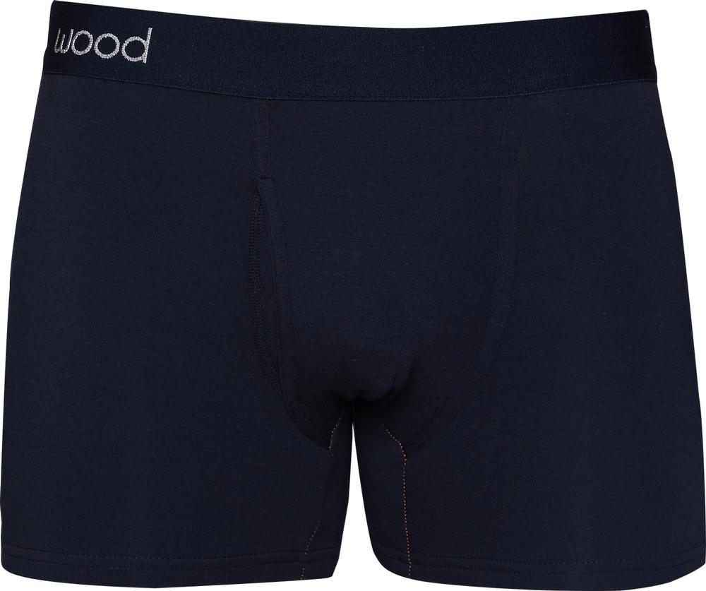 Wood Underwear Men's Boxer Brief with Fly BLACK