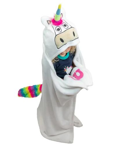 Lazy One Kids' Unicorn Hooded Blanket