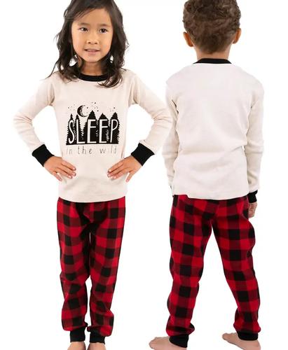 Lazy One Kids' Sleep Wild Long Sleeve Pajama Set