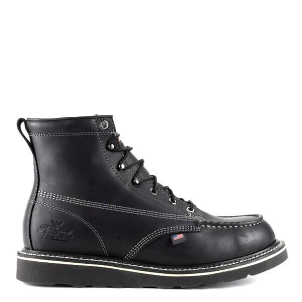  Thorogood Men's American Heritage Midnight Series 6in Black Moc Toe Boot