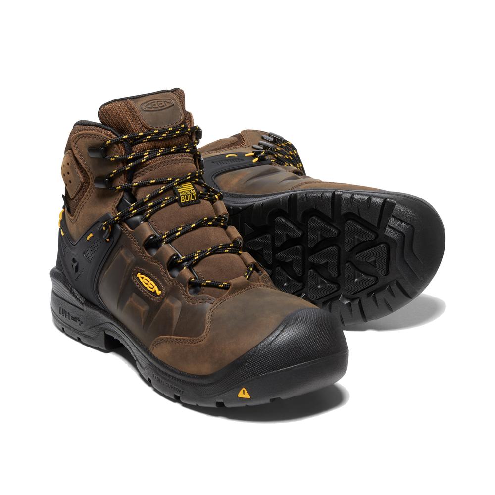Keen Men's 6in Dover Waterproof Carbon Toe Work Boot DK_EARTH/BLACK