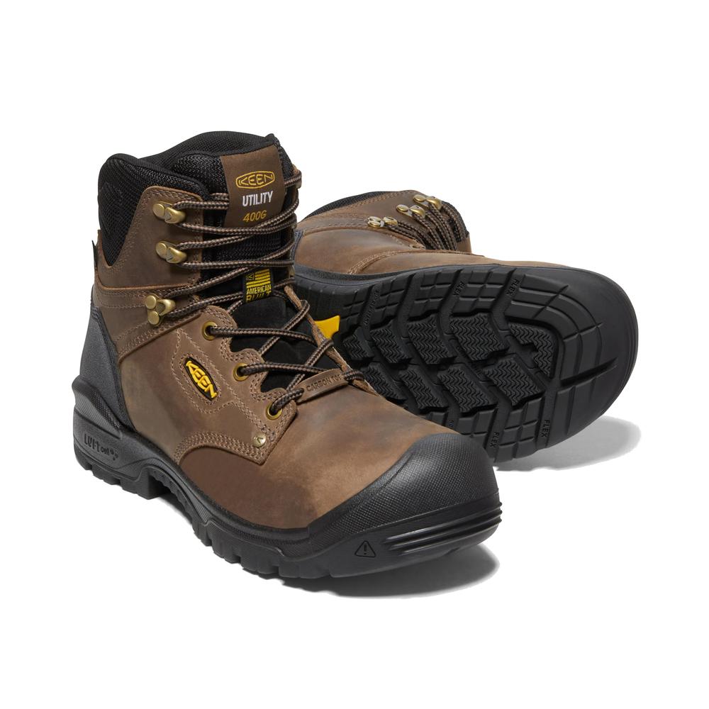  Keen Men's Independence 6in Insulated Waterproof Carbon Toe Work Boots