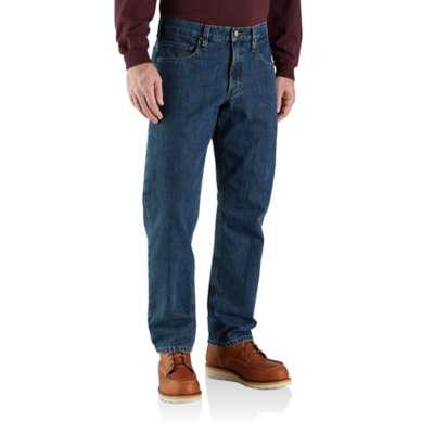 Carhartt Men's Relaxed Fit Flannel Lined 5 Pocket Jeans CANAL