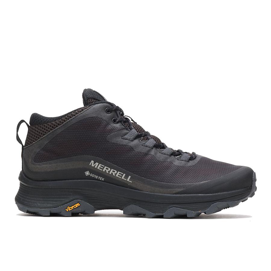 Merrell Men's Moab Speed Mid Gore-Tex Trail Shoes BLACK/ASPHALT