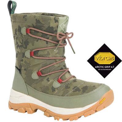 Muck Women's Arctic Ice Nomadic Sport AGAT Lace Winter Boots OLIVE/CAMO