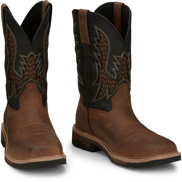 Justin Men's 11in Bolt Composite Toe Boots WATER_BUFFALO