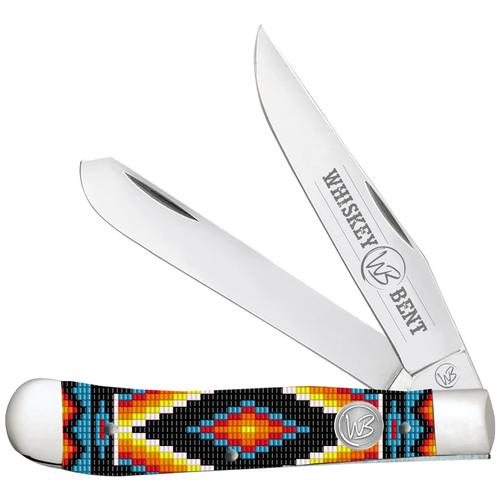 Whiskey Bent Knives Woodstock Acrylic Handle Trapper Knife