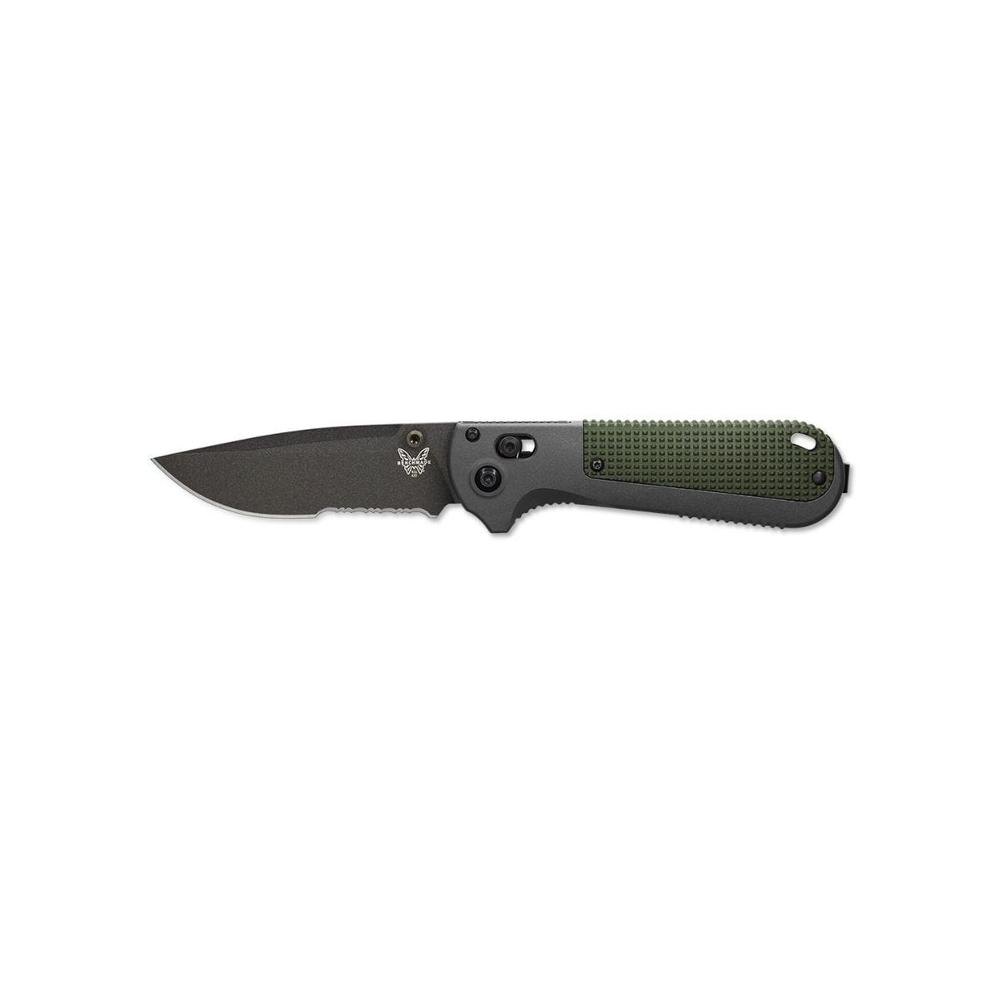 Benchmade Serrated Redoubt Knife SERRATED_GRAY/GREEN
