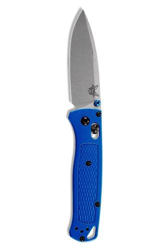 Benchmade Bugout Axis Drop Point Knife Blue Grivory Handle