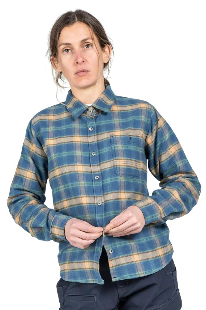 Dovetail Workwear Women's Givens Flannel Workshirt VINTAGE_BLUE