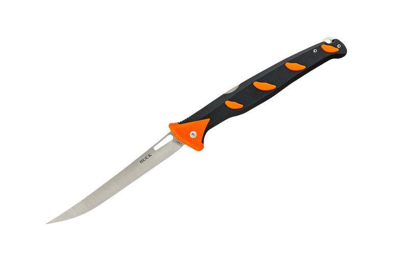 Buck Knives 148 Hookset 6in Folding Fillet Knife ORANGE/GRAY