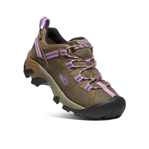 Keen Women's Targhee 2 Low Waterproof Hiking Shoe in Timberwolf English Lavender
