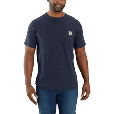 Carhartt Men's Force Relaxed Fit Midweight Short Sleeve Pocket T-Shirt NAVY
