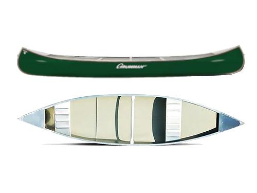 Grumman 13ft Aluminum Double Ended Canoe with Color HUNTERGREEN