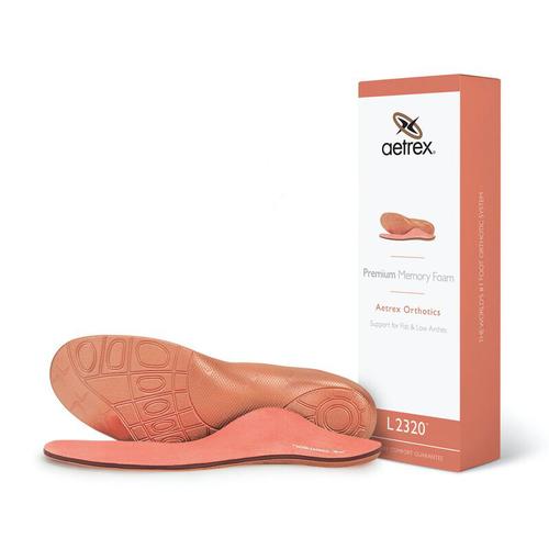 Aetrex Women's Premium Memory Foam Posted Heel Neutral Forefoot Orthotics
