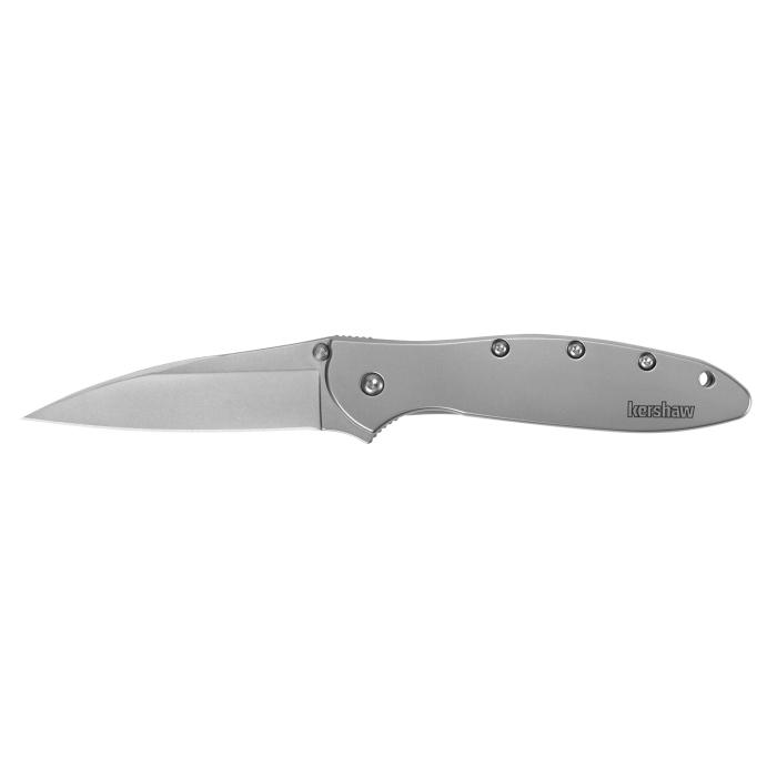Kershaw Leek Folding Knife Silver Handle SILVER