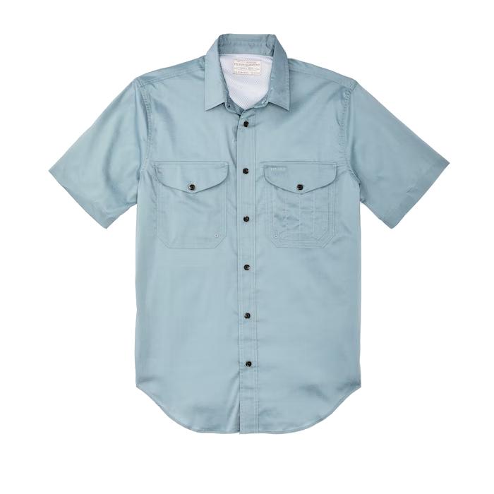Filson Men's Twin Lakes Short Sleeve Sport Shirt STONE_BLUE