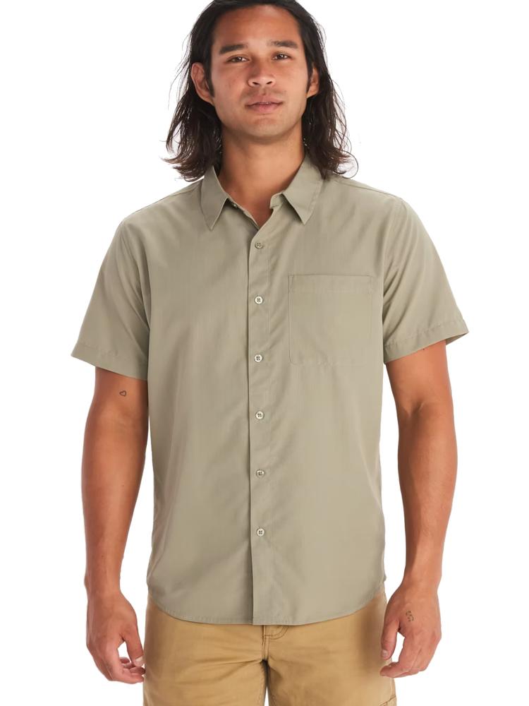 Marmot Men's Aerobora Short Sleeve Shirt VETIVER