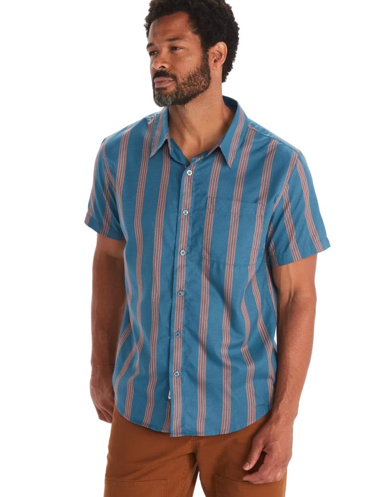 Marmot Men's Aerobora Novelty Short Sleeve Shirt DUSTY_TEAL
