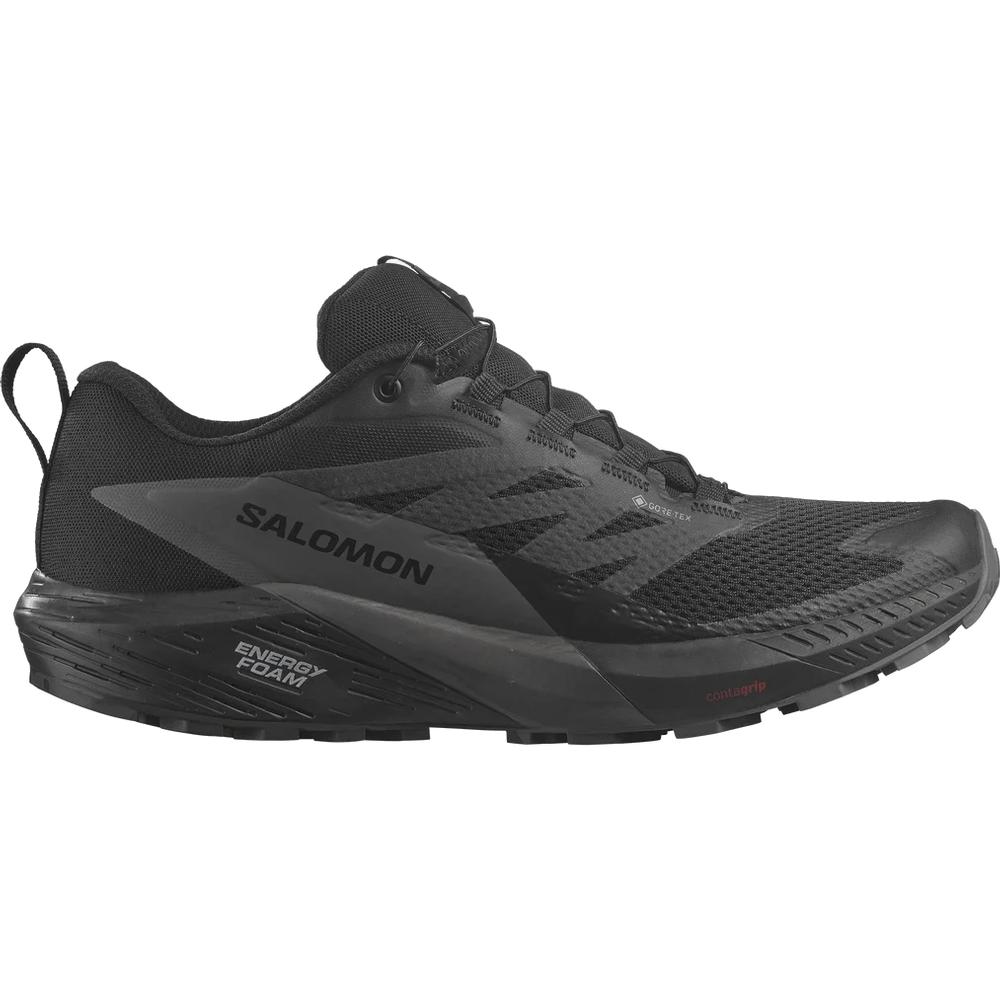 Salomon Men's Sense Ride 5 Gore-Tex Trail Running Shoe in Black BLACK