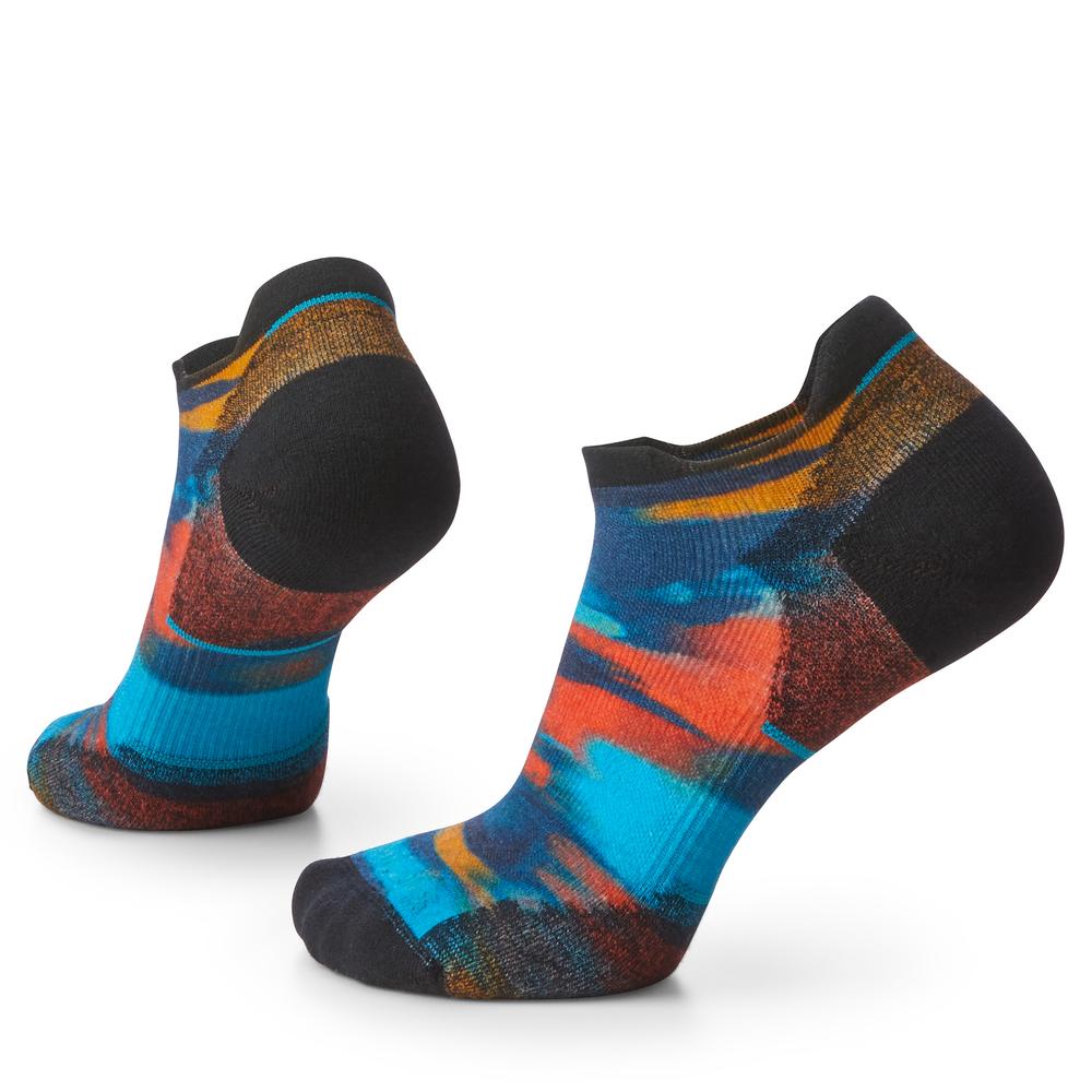 Smartwool Women's Run Targeted Cushion Brushed Print Low Ankle Socks ALPINE_BLUE