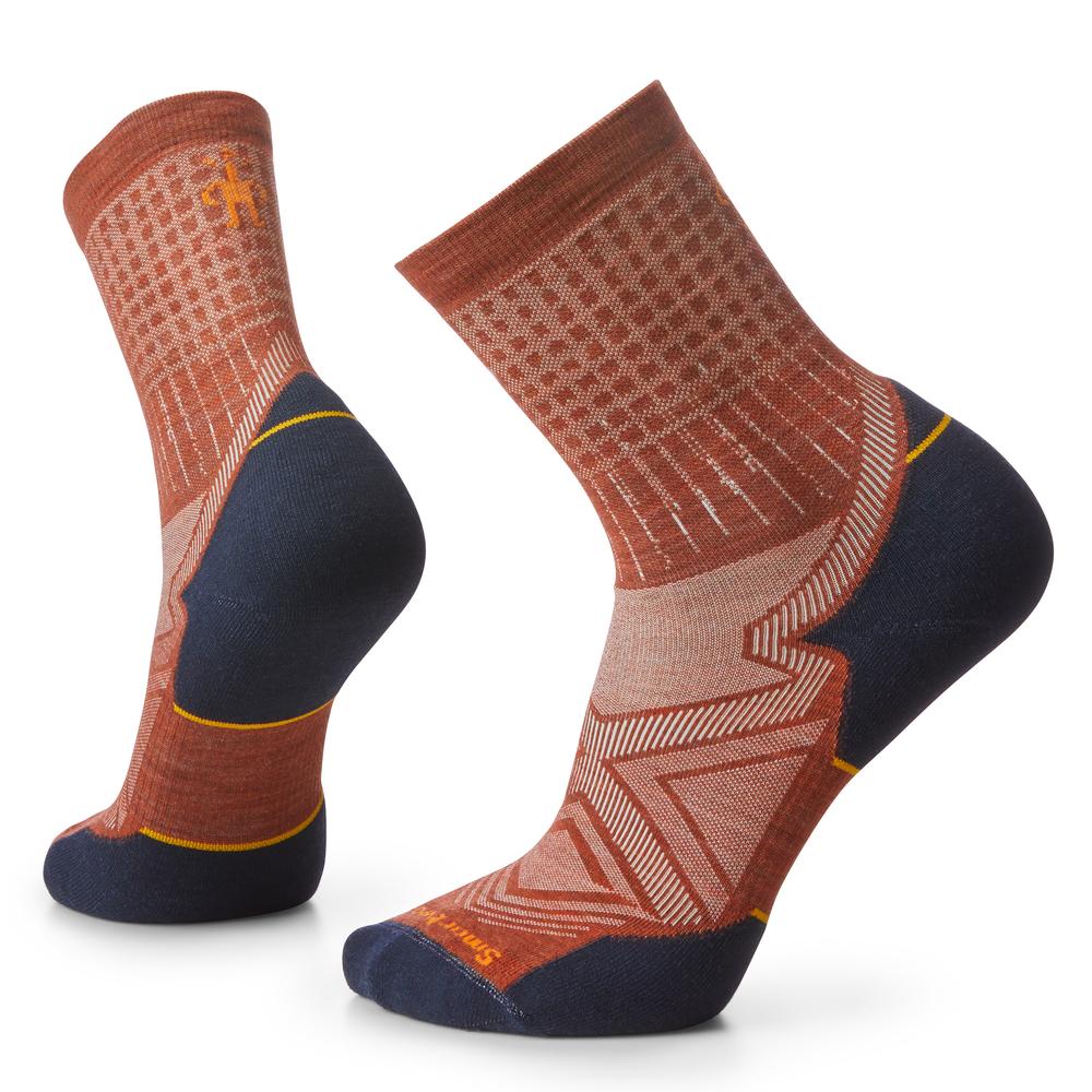 Smartwool Run Targeted Cushion Patterned Mid Crew Socks PICANTE