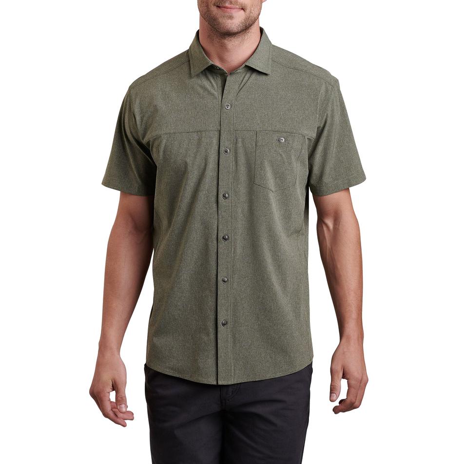 Kuhl Men's Optimizr Short Sleeve Shirt GREEN_SLATE